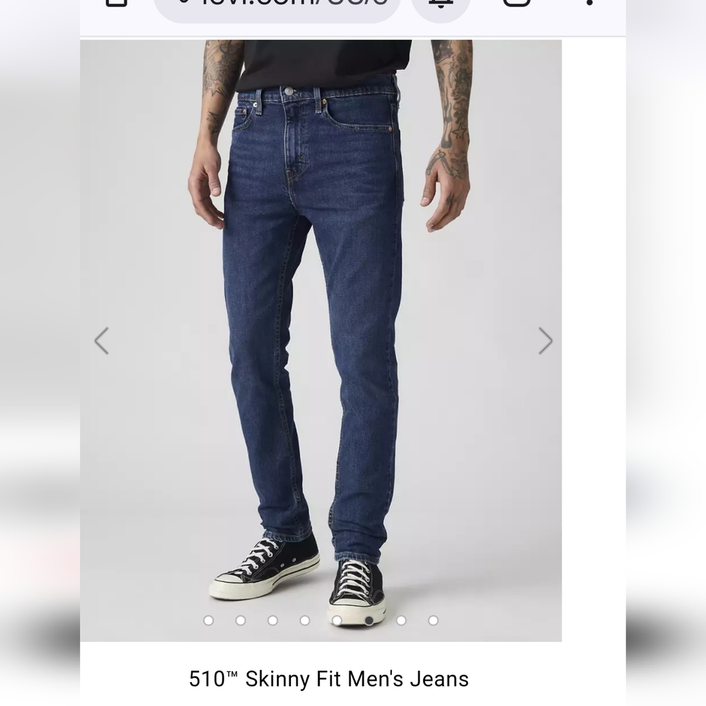 Levi's Men's Skinny Jeans - Dark Blue 32×32